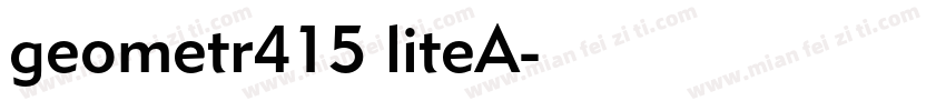 geometr415 liteA字体转换